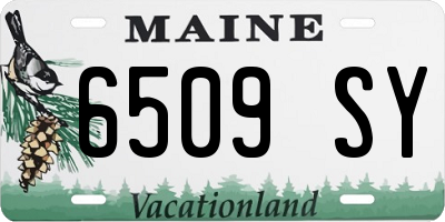ME license plate 6509SY