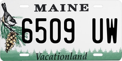 ME license plate 6509UW