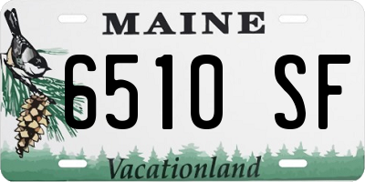 ME license plate 6510SF