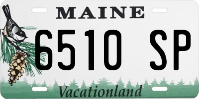 ME license plate 6510SP