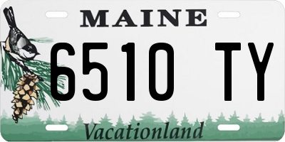 ME license plate 6510TY