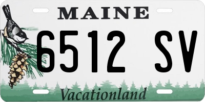 ME license plate 6512SV