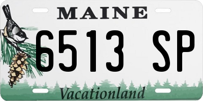 ME license plate 6513SP