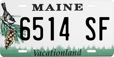ME license plate 6514SF