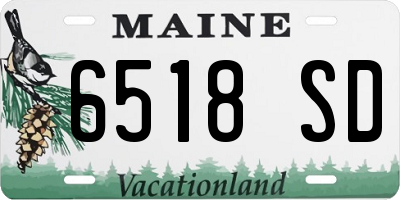 ME license plate 6518SD