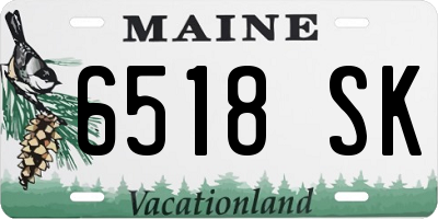 ME license plate 6518SK