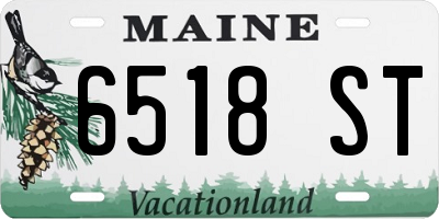 ME license plate 6518ST