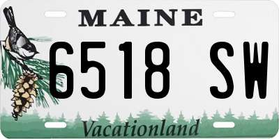 ME license plate 6518SW