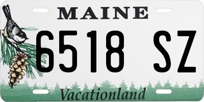 ME license plate 6518SZ