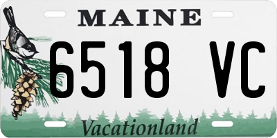 ME license plate 6518VC