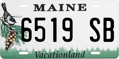 ME license plate 6519SB