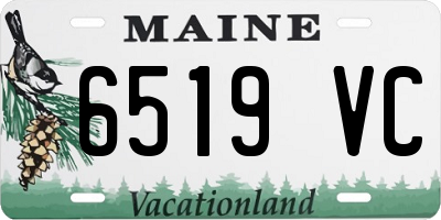 ME license plate 6519VC