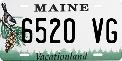 ME license plate 6520VG