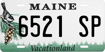 ME license plate 6521SP
