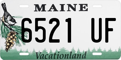 ME license plate 6521UF