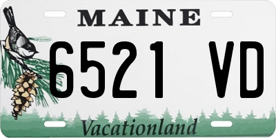 ME license plate 6521VD