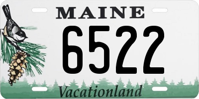 ME license plate 6522