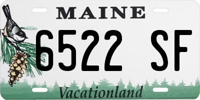 ME license plate 6522SF