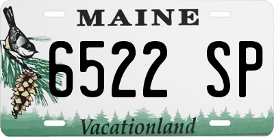 ME license plate 6522SP