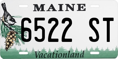 ME license plate 6522ST