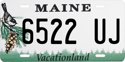 ME license plate 6522UJ