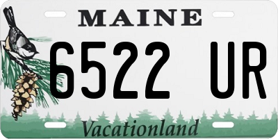 ME license plate 6522UR