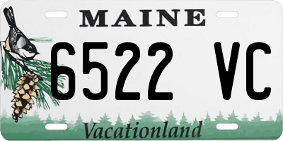ME license plate 6522VC