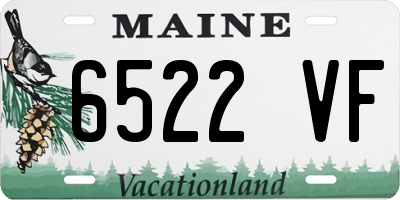 ME license plate 6522VF