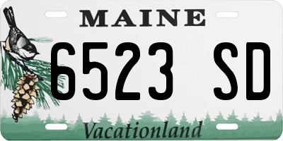ME license plate 6523SD