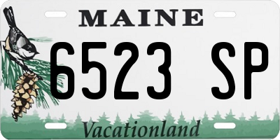 ME license plate 6523SP