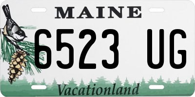 ME license plate 6523UG