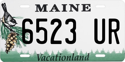 ME license plate 6523UR