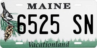 ME license plate 6525SN