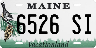 ME license plate 6526SI