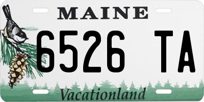 ME license plate 6526TA