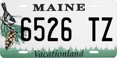 ME license plate 6526TZ