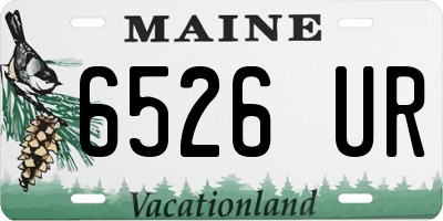 ME license plate 6526UR