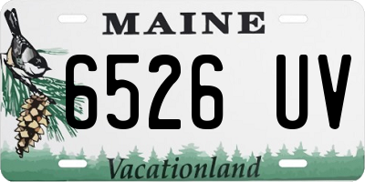 ME license plate 6526UV
