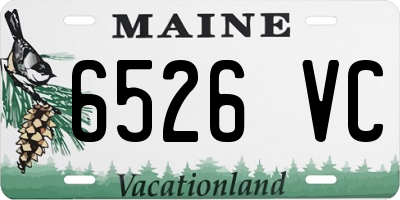 ME license plate 6526VC