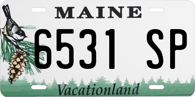 ME license plate 6531SP