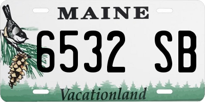 ME license plate 6532SB