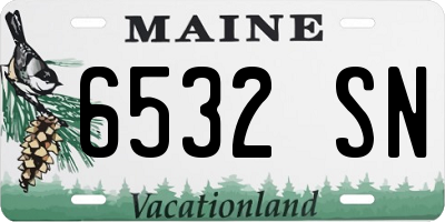 ME license plate 6532SN
