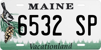 ME license plate 6532SP