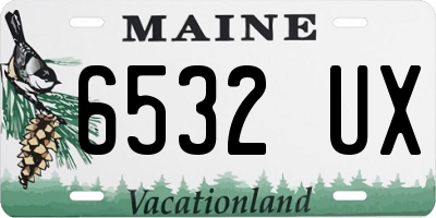 ME license plate 6532UX