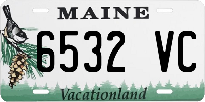 ME license plate 6532VC