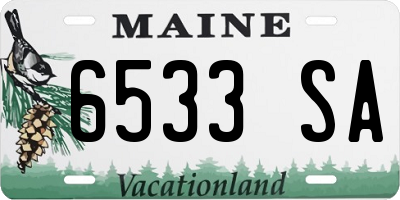 ME license plate 6533SA