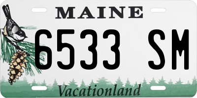 ME license plate 6533SM