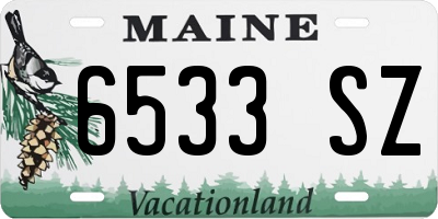 ME license plate 6533SZ