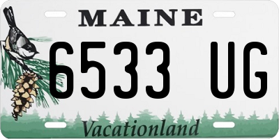 ME license plate 6533UG