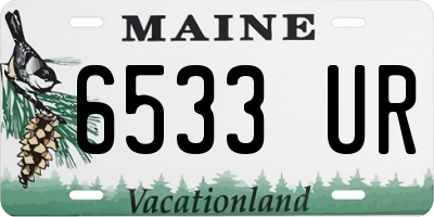 ME license plate 6533UR